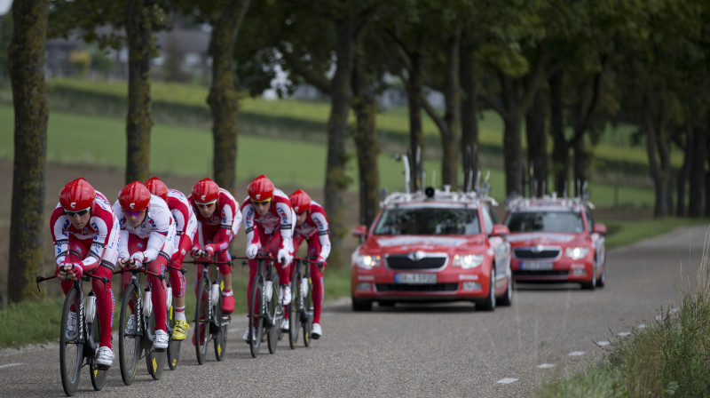 "Katusha" riteņbraucēji
Foto: AP/Scanpix