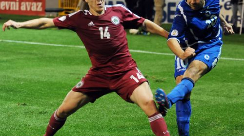 Zvjezdans Misimovičs pret Ritvaru Ruginu
Foto: AFP/Scanpix