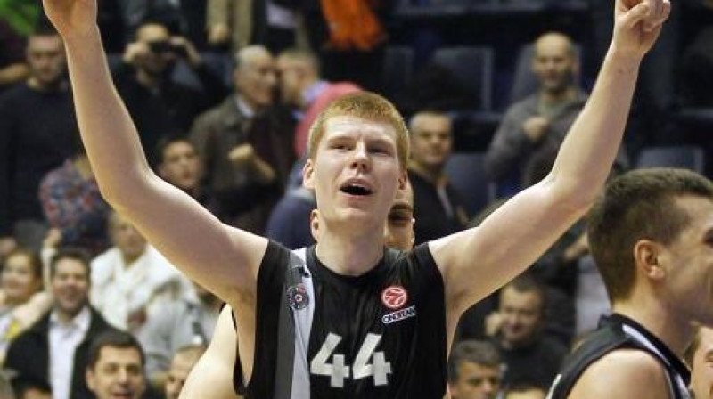 Dāvis Bertāns sestdien, 27. aprīlī, pirmo reizi spēlēs Adrijas līgas finālā
Foto: kkpartizan.rs