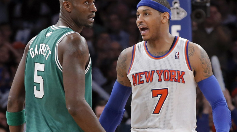 Kevins Gārnets un Karmelo Entonijs
Foto: Reuters/Scanpix