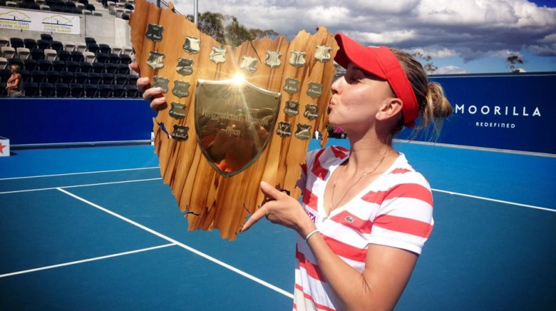 Jeļena Vesņina ar karjeras pirmo titulu
Foto: WTA