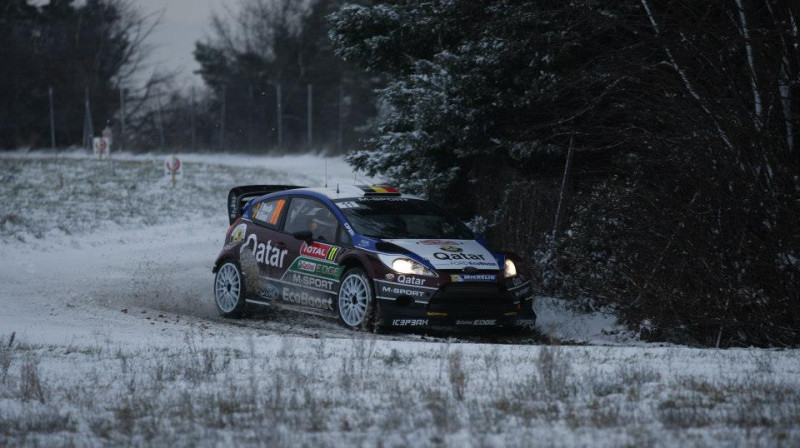 Treniņos ātrākais bija Tjerī Noivils, kurš šogad brauks M-Sport komandā
Foto: Qatar M-Sport Rally Team