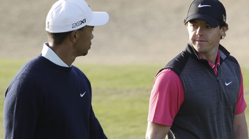 Taigers Vudss un Rorijs Makilrojs
Foto: AFP/Scanpix