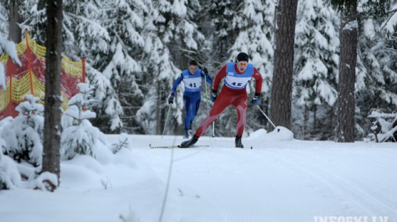 Arnis Pētersons FIS sacensībās Priekuļos. Foto:Infoski.lv