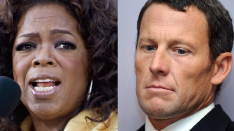 Opra Vinfrija un Lenss Ārmstrongs
Foto: AFP/Scanpix