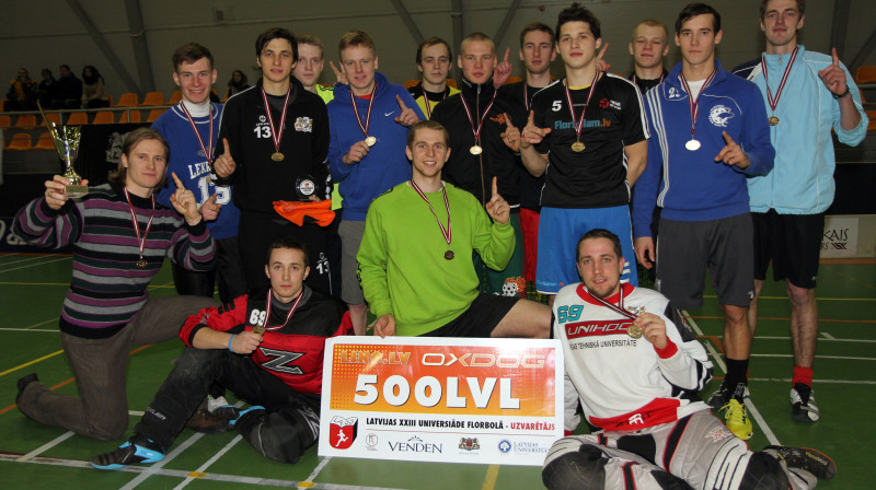 Par Latvijas Universiādes čempioniem kļuva LSPA florbolisti
Foto: Renārs Buivids, floorball.lv