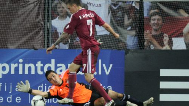 Vladimirs Kamešs pret Lihtenšteinu
Foto: Romāns Kokšarovs, Sporta Avīze, f64