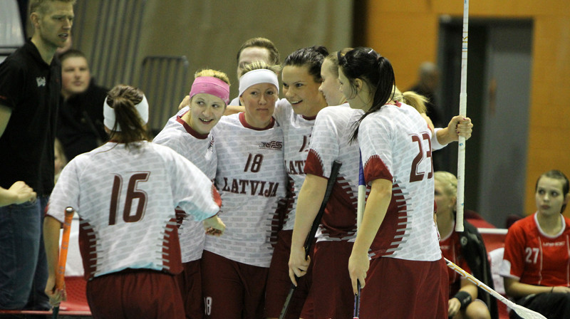 Latvijas florbolistes pēc vārtu guvuma
Foto: Ritvars Raits