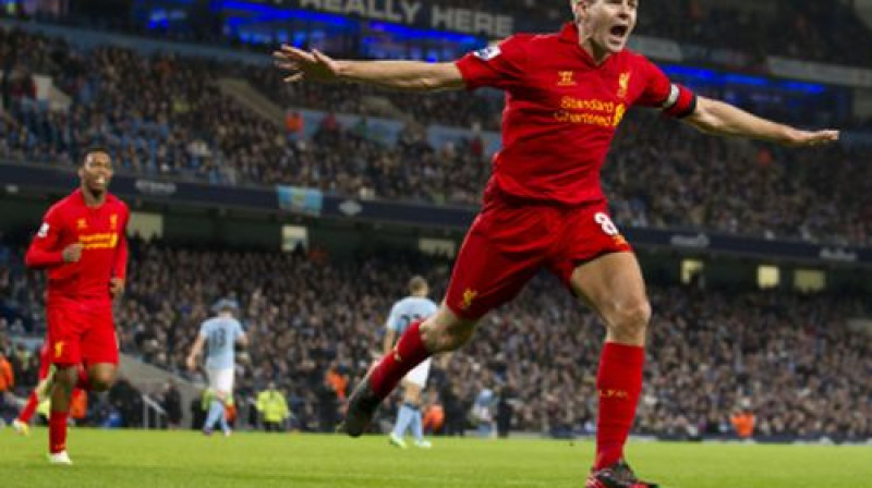 Stīvens Džerārds pēc vārtu guvuma
Foto: SCANPIX SWEDEN