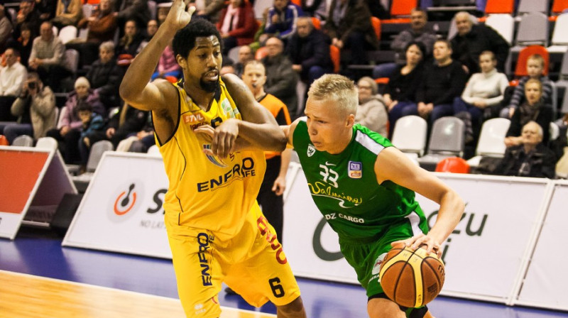 Foto: Jānis Priedītis
Jānis Bērziņš BBL spēlē pret Šauļiem