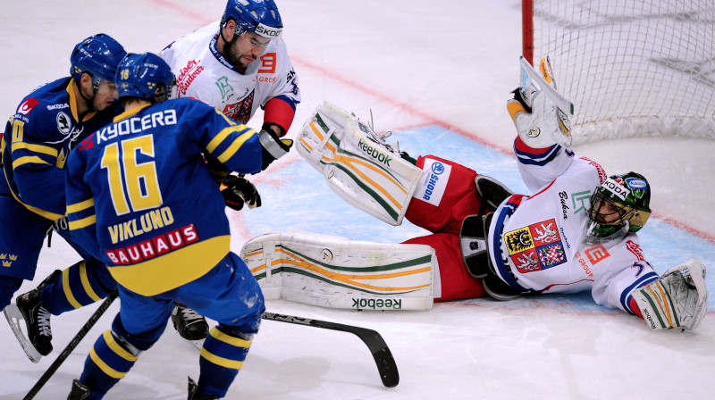 Aleksandrs Salāks vārtos
Foto: AFP/Scanpix