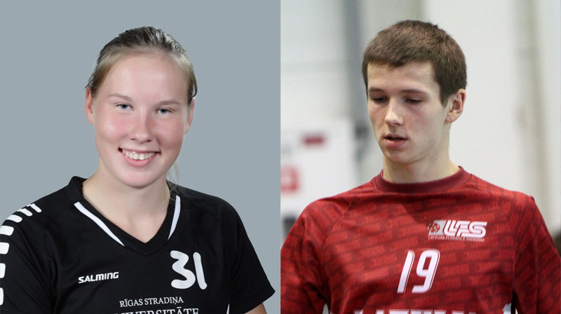 Luīze Biļinska un Toms Bitmanis
Foto: floorball.lv