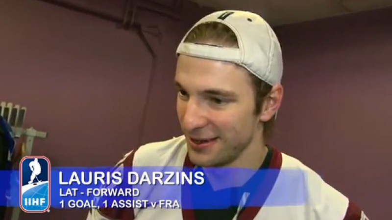 Lauris Dārziņš
Foto: no IIHF video