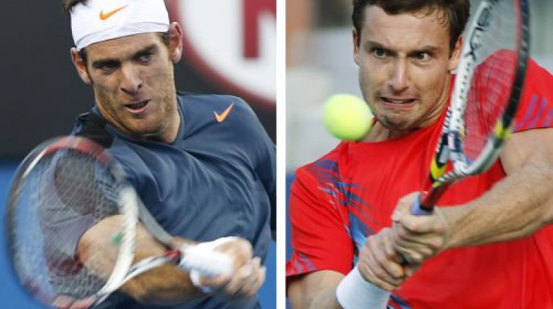 Huans Martins Del Potro un Ernests Gulbis
Foto: Reuters/Scanpix