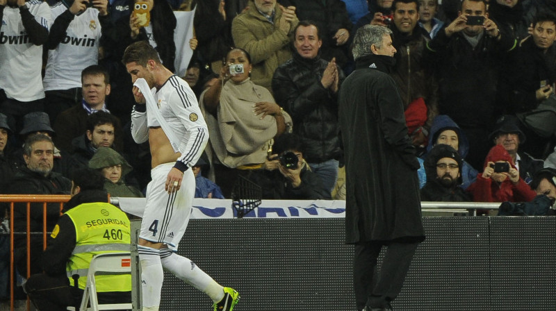 Serhio Ramoss izcēlās gan ar vārtu guvumu, gan ar noraidījumu
Foto: AFP/Scanpix