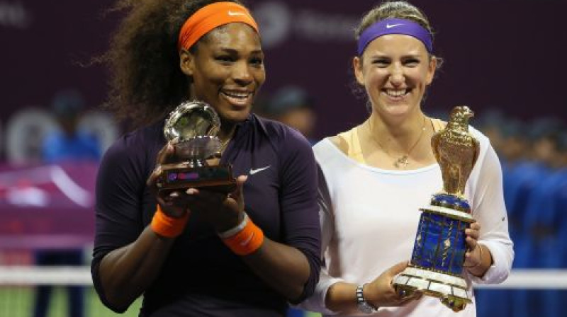 Serēna Viljamsa un Viktorija Azarenka
Foto: AFP/Scanpix