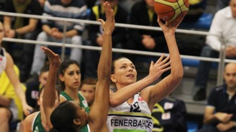Ieva Kubliņa un Stambulas "Fenerbahce": uzvaras pirmajās divās Eirolīgas "Astoņu Fināla" spēlēs.
Foto: www.fibaeurope.com