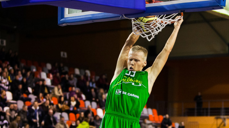 Jānis Bērziņš un BK Valmiera pret VEF Rīga.
Foto: Jānis Priedītis