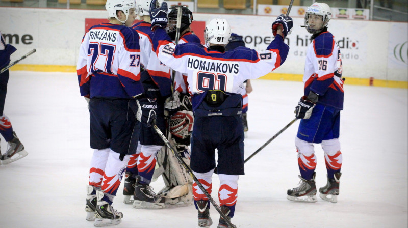 Liepājnieki priecājās par 16. panākumu sezonā.
Foto: Mārtiņš Aiše