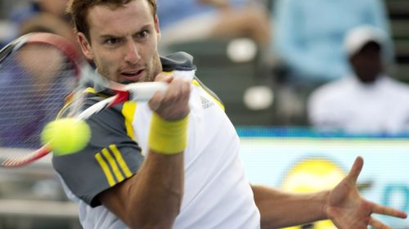 Ernests Gulbis sāk pelnīt ne tikai punktus, bet arī komplimentus.
Foto: AP/Scanpix