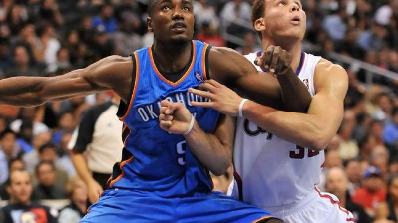 Seržs Ibaka un Bleiks Grifins
Foto: www.sport24.com