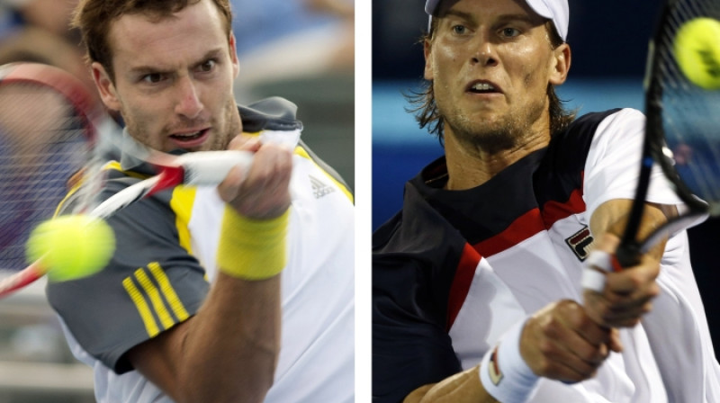 Ernests Gulbis un Andreass Sepi
Foto: AP/Scanpix