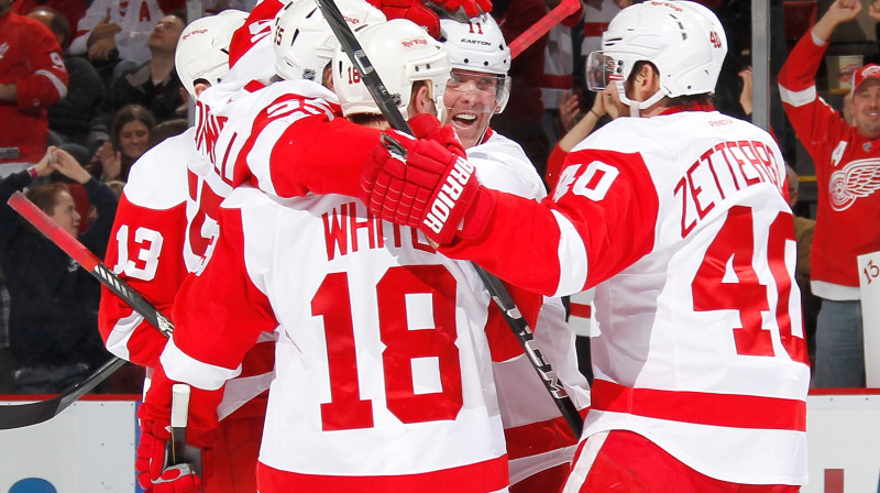 Detroitas "Red Wings" aizvada pēdējo sezonu Rietumu konferencē
Foto: AFP/Scanpix