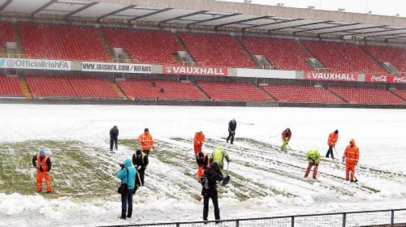 Tā izskatās "Windsor Park" stadions Belfāstā
Foto: AP/Scanpix