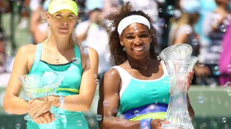 Marija Šarapova un Serēna Viljamsa
Foto: AP/Scanpix