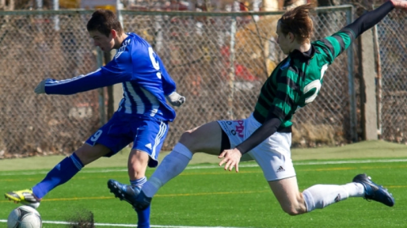 Epizode no "Liepājas metalurga-2" un "Audas" spēles 1. kārtā
Foto: skliepajasmetalurgs.lv