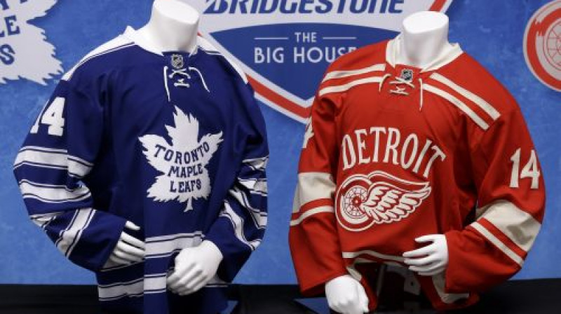 2014. gada "Winter Classic" tiksies Detroitas "Red Wings" un Toronto "Maple Leafs"
Foto: AP/Scanpix