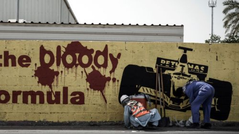 Protests pret Bahreinas GP
Foto: AFP/Scanpix
