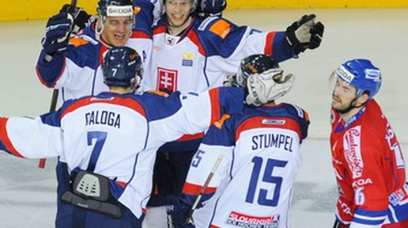 Slovākija atzīmē vārtu guvumu
Foto: hockeyslovakia.sk