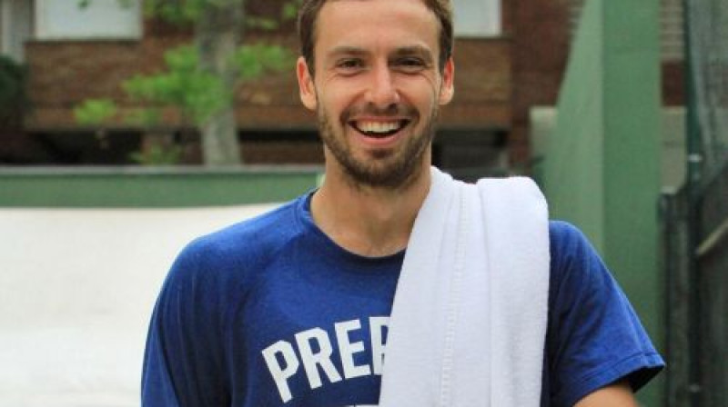 Ernests Gulbis treniņa laikā Barselonā
Foto: BcnOpen BancSabadell