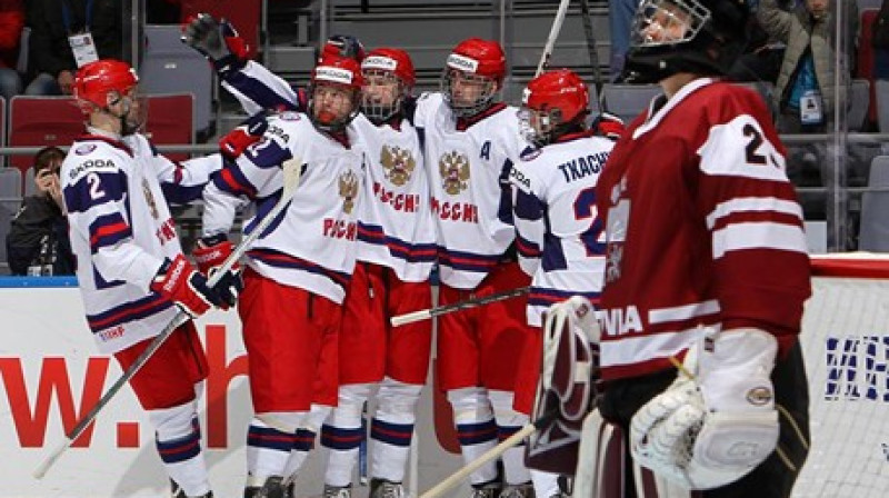 Kristaps Nazarovs izlases vārtos stāvēja nepilnas 28 minūtes
Foto: Francois Laplante/HHOF-IIHF Images