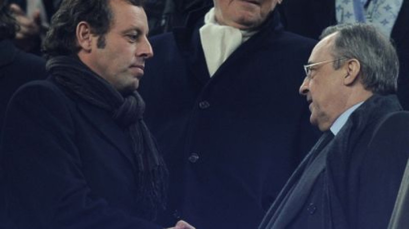 "Barcelona" un Real" prezidenti Sandro Rozels un Florentino Peress
Foto: AFP/Scanpix