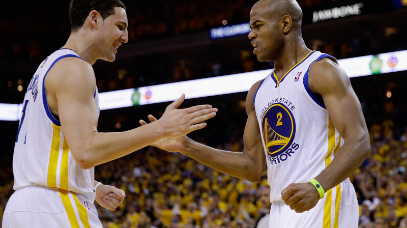 Klejs Tompsons un Džerets Džeks 
Foto: AFP/Scanpix