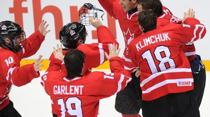 Kanādas U-18 hokeja izlase
Foto: AFP/Scanpix