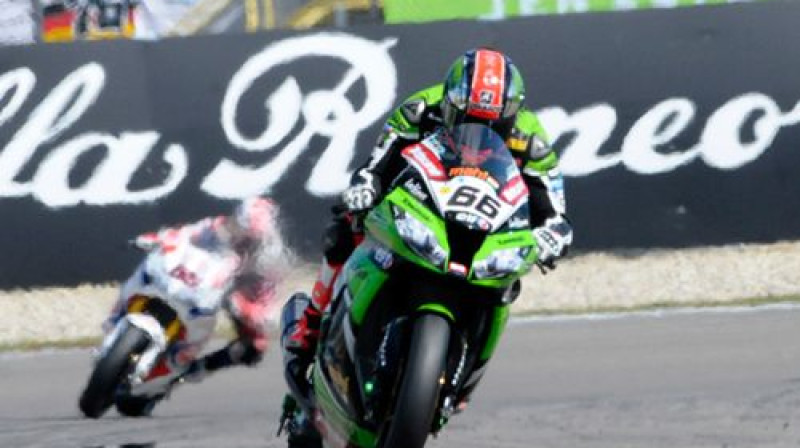 Pirmā brauciena uzvarētājs Toms Saikss
Foto: worldsbk.com