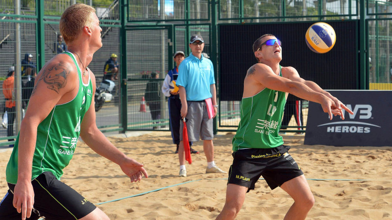Jānis Pēda un Mārtiņš Pļaviņš
Foto: fivb.org