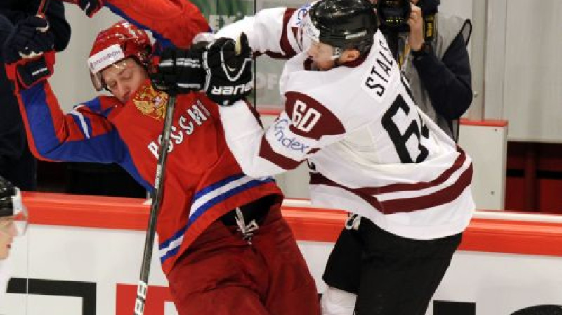 Juris Štāls pret Krieviju pagājušā gada čempionātā
Foto: Romāns Kokšarovs, Sporta Avīze/f64