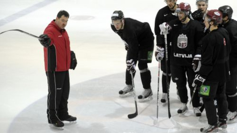 Ēriks Miļuns Latvijas izlases treniņā
Foto: Romāns Kokšarovs, Sporta Avīze, f64
