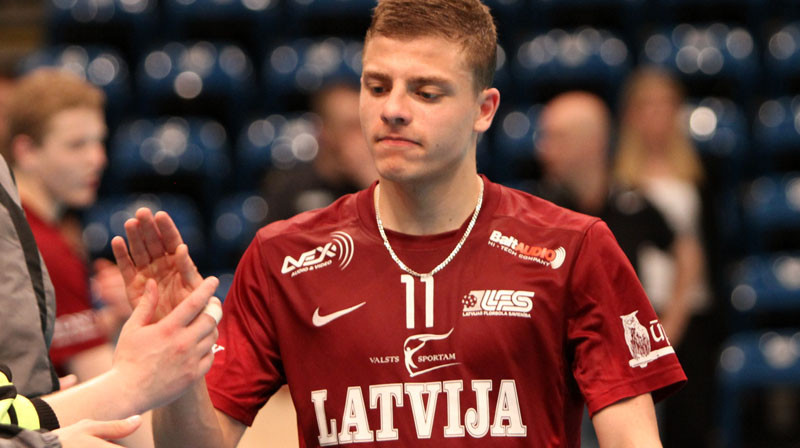 Spēlē pret Čehiju par labāko Latvijas izlasē tika atzīts Artūrs Jurševskis
Foto: Ritvars Raits