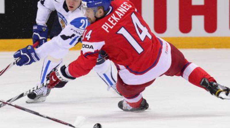 Tomāšs Plekanecs pagājušajā pasaules čempionātā
Foto: AFP/Scanpix