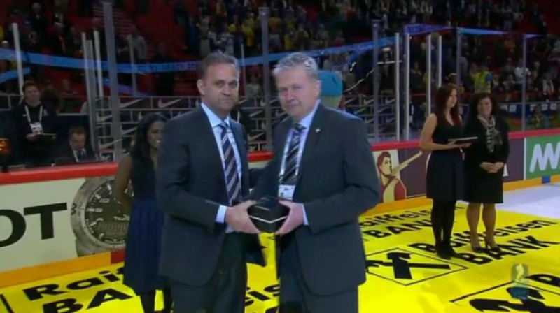 Dānijas izlases galvenais treneris Pērs Bekmans - mača labākais spēlētājs
Foto: no "TV3 Play" video