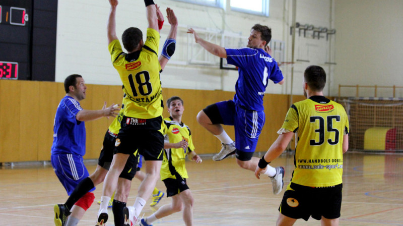 Ar bumbu "SK Latgols" līderis Austris Tuminskis
Foto: Laura Grišāne, SK Latgols