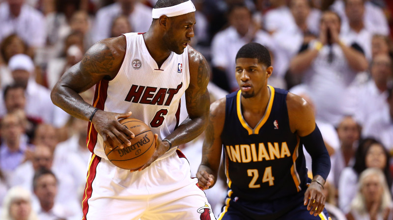 Lebrons Džeimss un Pols Džordžs
Foto: AFP