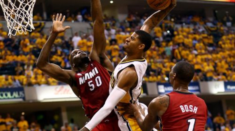 Pols Džordžs dodas uzbrukumā "Heat" grozam
Foto:AFP/Scanpix