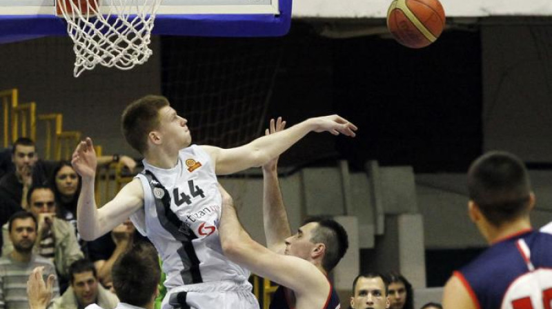 Dāvis Bertāns pusfināla spēlē pret "Vojvodina"
Foto: www.kkpartizan.rs