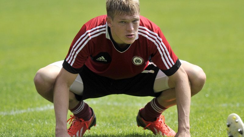 Artjoms Rudņevs trešdienas treniņā
Foto: Romāns Kokšarovs, Sporta Avīze, F64
